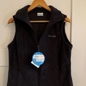 Columbia Brand Fleece Vest Black NWT